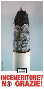 inceneritore no grazie sigaretta
