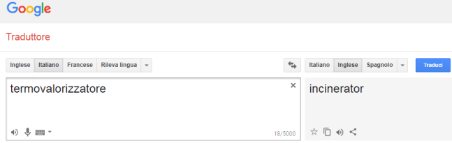 traduzione termovalorizzatore