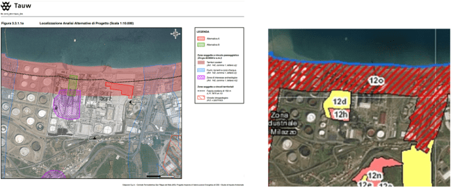 raffronto inceneritore piano paesaggistico