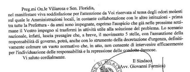 risposta Formica odori molesti