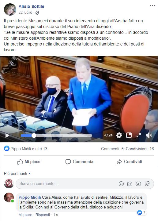 screenhot musumeci midili